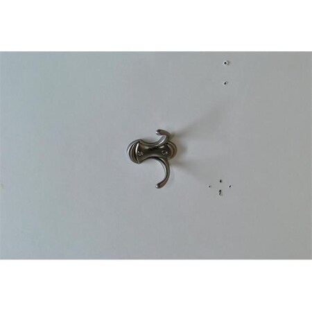 Residential Essentials Residential Essentials 10602SN Horizontal Double Robe Coat Hook; Satin Nickel 10602SN